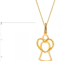 Złota zawieszka - aniołek