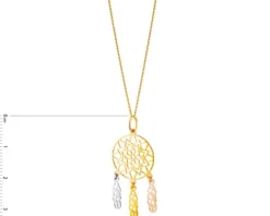 Złota zawieszka - łapacz snów