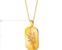 Złota zawieszka - blaszka