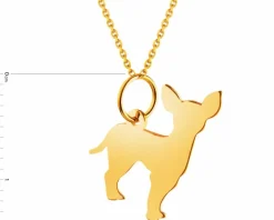 Złota zawieszka - chihuahua