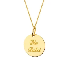 Złota zawieszka – Dla Babci, koło