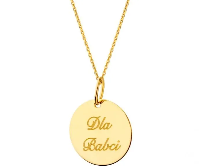 Złota zawieszka – Dla Babci, koło