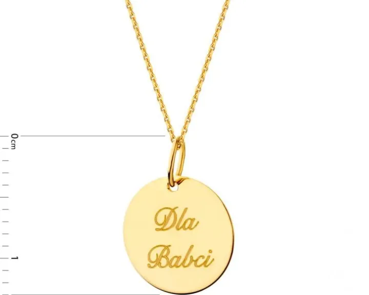 Złota zawieszka – Dla Babci, koło