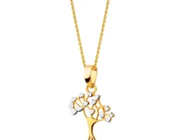Złota zawieszka - drzewko, serca