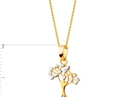 Złota zawieszka - drzewko, serca
