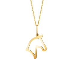 Złota zawieszka -  koń