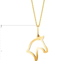 Złota zawieszka -  koń