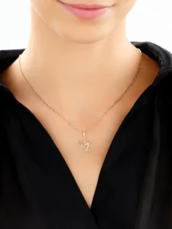 Złota zawieszka - koliber