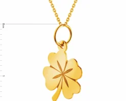 Złota zawieszka - koniczyna