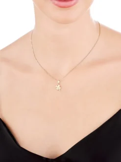 Złota zawieszka - koniczyna