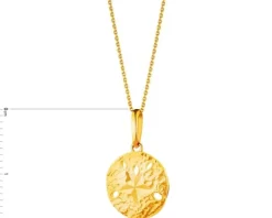 Złota zawieszka - koło, gwiazda