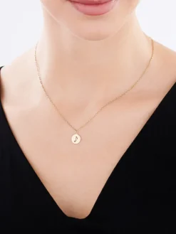 Złota zawieszka - koło, nuta