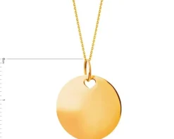 Złota zawieszka - koło, serce