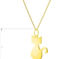 Złota zawieszka - kot