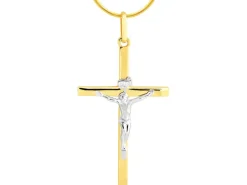 Złota zawieszka - krzyż