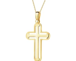 Złota zawieszka - krzyż
