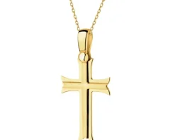 Złota zawieszka - krzyż