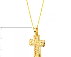 Złota zawieszka - krzyż