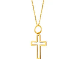 Złota zawieszka - krzyż