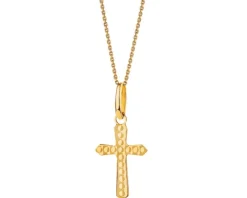 Złota zawieszka - krzyż