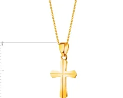 Złota zawieszka - krzyż