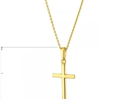 Złota zawieszka - krzyż