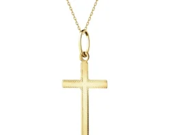 Złota zawieszka - krzyż