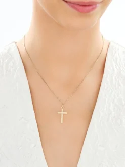 Złota zawieszka - krzyż