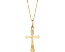 Złota zawieszka - krzyż