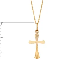 Złota zawieszka - krzyż