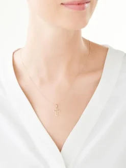 Złota zawieszka - krzyż