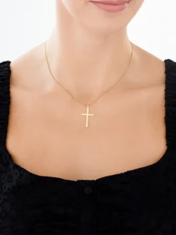 Złota zawieszka - krzyż