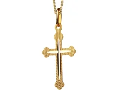 Złota zawieszka - krzyż