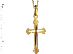Złota zawieszka - krzyż