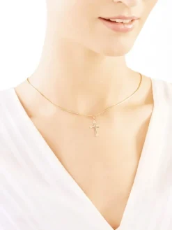 Złota zawieszka - krzyż