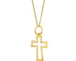 Złota zawieszka - krzyż
