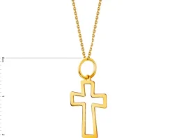 Złota zawieszka - krzyż