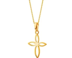 Złota zawieszka - Krzyż