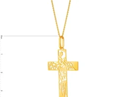 Złota zawieszka - krzyż