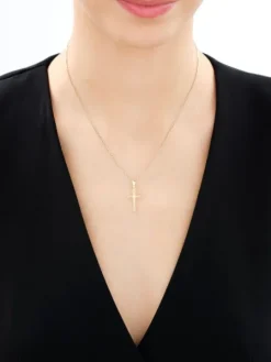 Złota zawieszka - krzyż