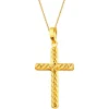 Złota zawieszka - krzyż