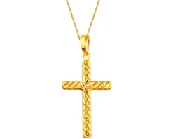 Złota zawieszka - krzyż