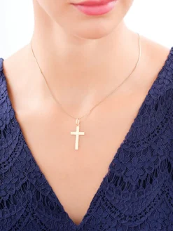 Złota zawieszka - krzyż