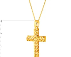 Złota zawieszka - krzyż
