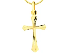 Złota zawieszka - krzyż