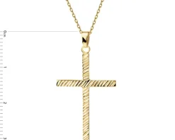 Złota zawieszka - krzyż