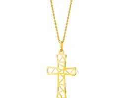 Złota zawieszka - krzyż