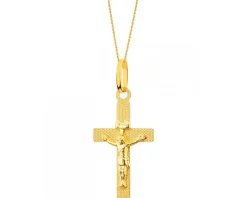 Złota zawieszka - krzyż