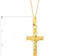 Złota zawieszka - krzyż