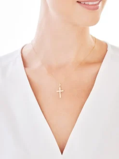 Złota zawieszka - krzyż